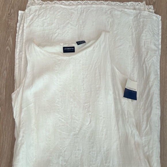 Vintage Liz Clairbone 100% Linen Size 12 Dress Cottage Peasant Modest Minimalist - Picture 8 of 11